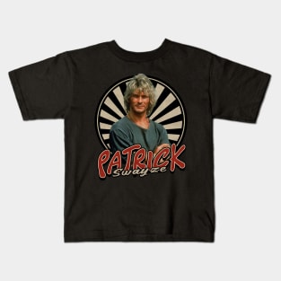 Vintage Circle Patrick Swayze Kids T-Shirt